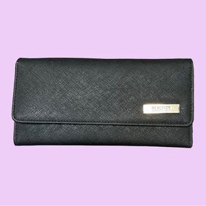 Reaction Kenneth Cole Black Wallet Sleek Minimalist Design